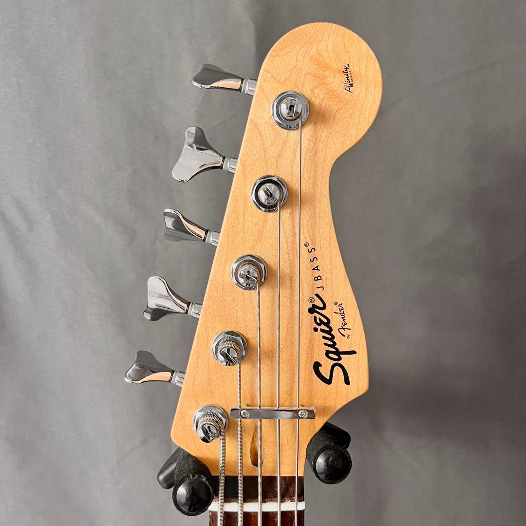 5連ペグ Squier affinity Jazz Bass V 5弦ベース 赤