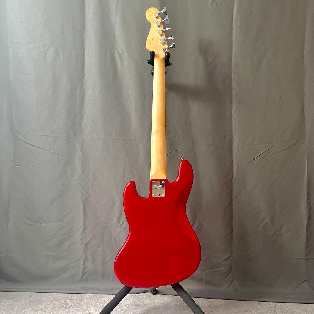 5連ペグ Squier affinity Jazz Bass V 5弦ベース 赤
