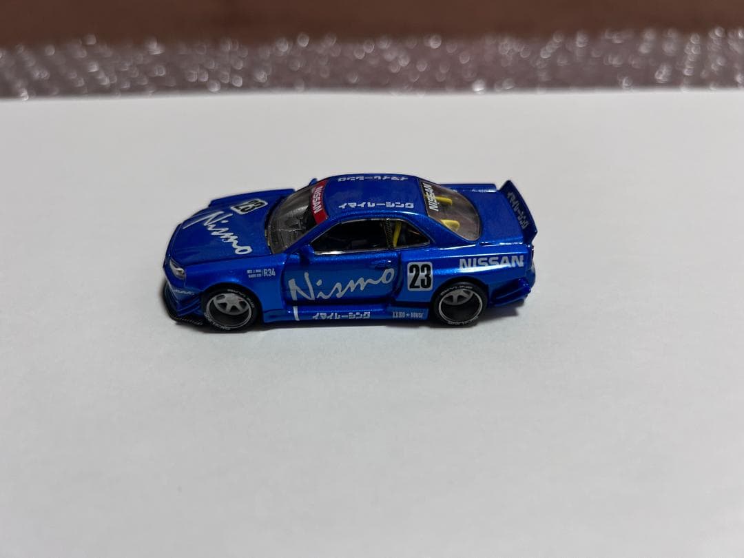 MINIGT 街道ハウス R34 スカイラインGT-R ニスモ ブルー※最終価格