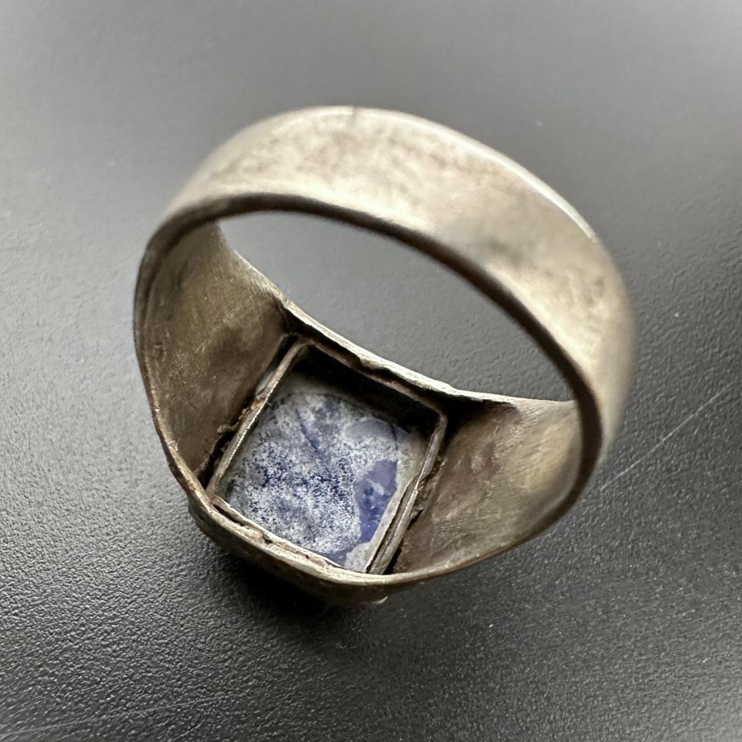 ビザンツ シルバーリング ラピスラズリ 指輪 パワーストーン 銀 1551