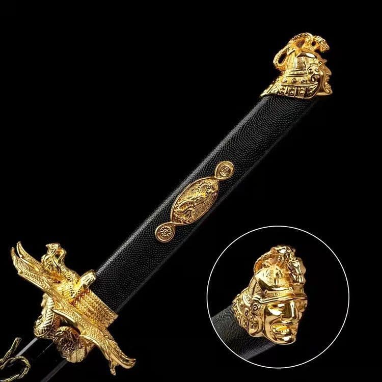 蛇の侍-黒 武具　刀装具　日本刀　模造刀 居合刀