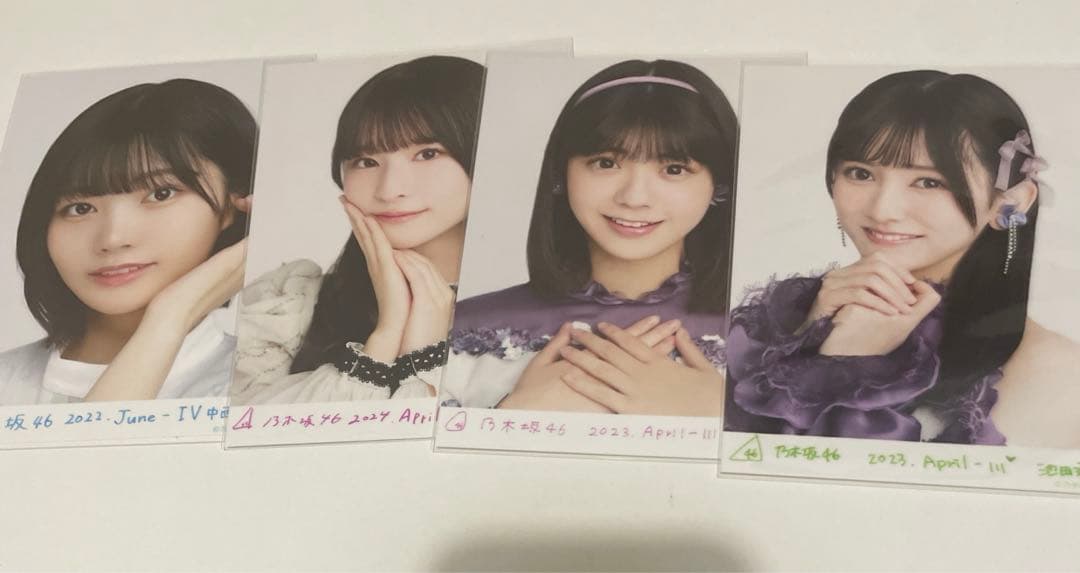 乃木坂46 生写真　5期生　池田瑛紗　菅原咲月　井上和　中西アルノ