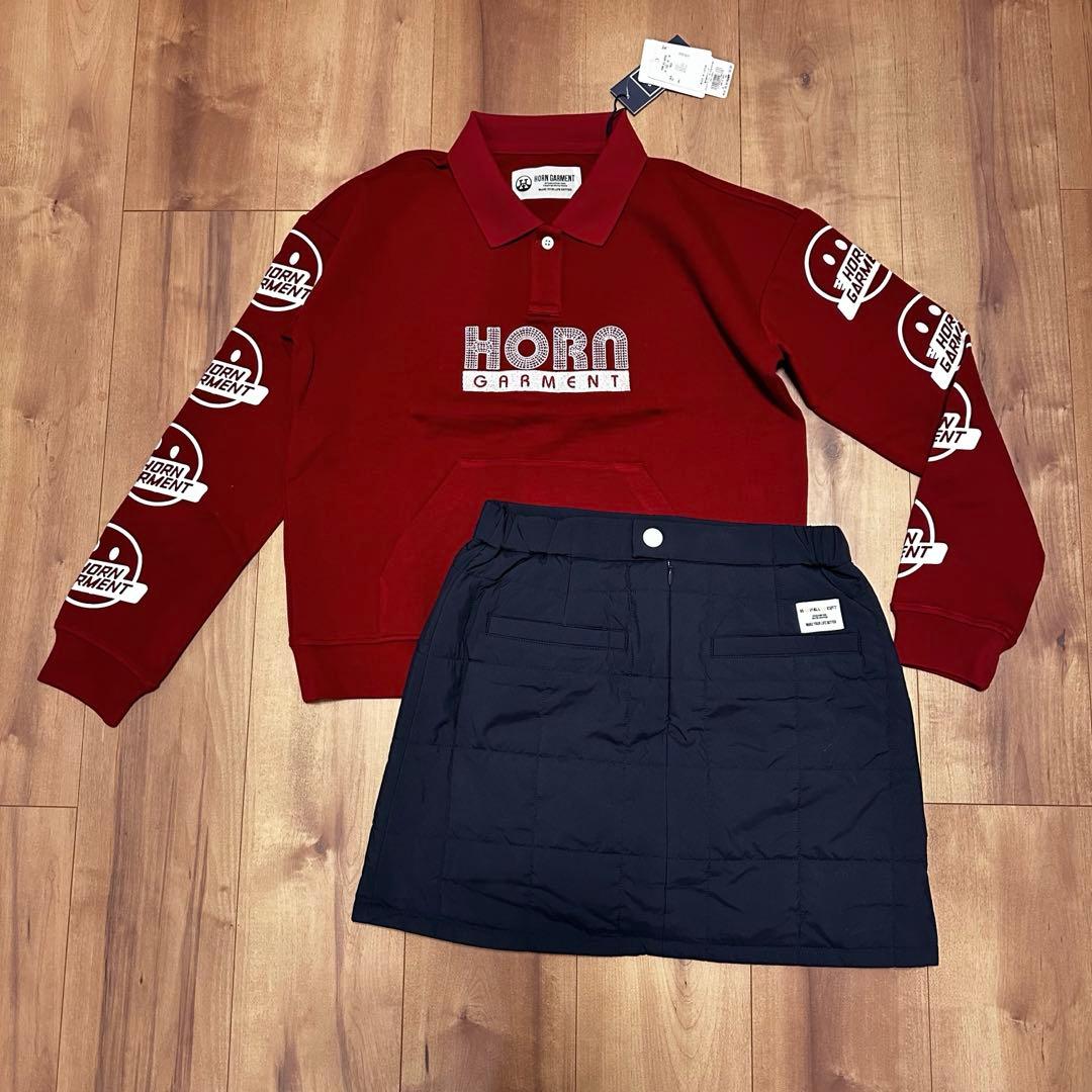 長袖ポロシャツ　保温素材　中綿　スカート　セットアップ　秋冬　サイズ36 新品