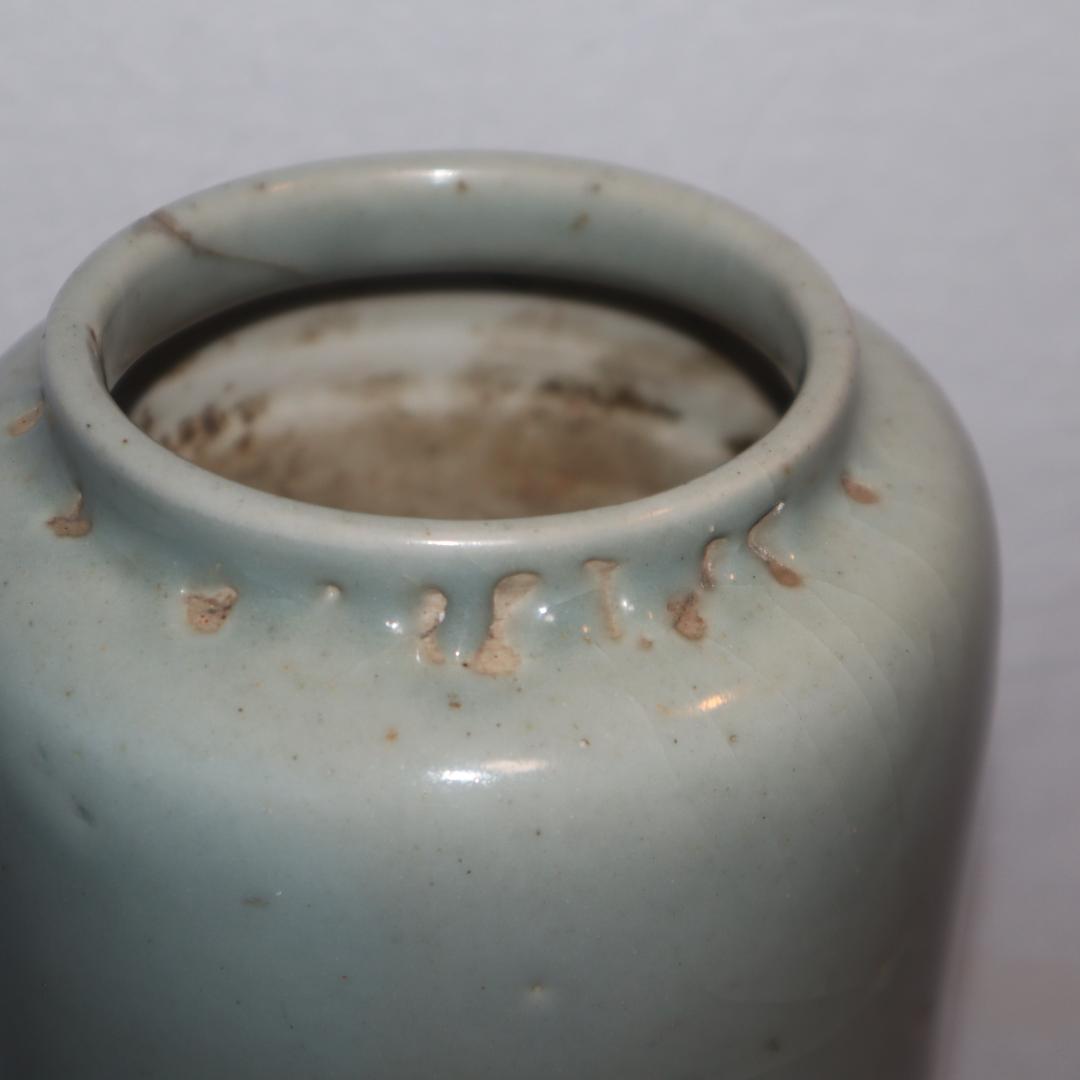 かなりレアな古伊万里青磁筒花入れ