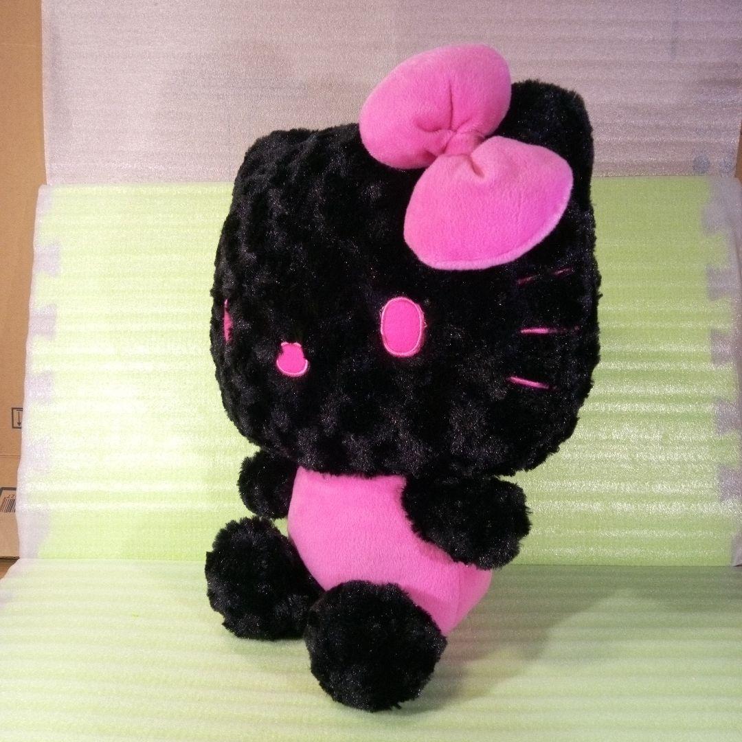 ハローキティ　ぬいぐるみ　EIKOH　エイコー　黒　ブラック　ピンク　レア