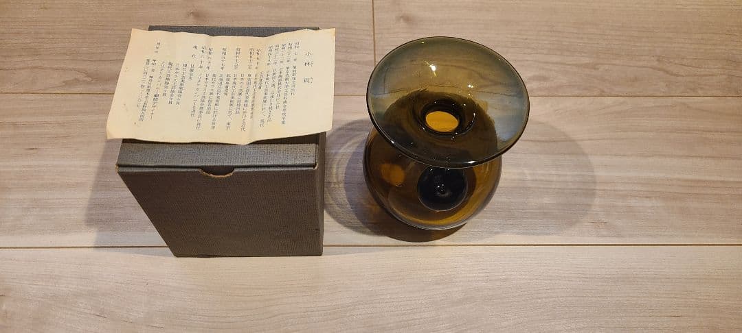 【美品】小林貢 花器 ガラス工芸 現代工芸 ノリタケ