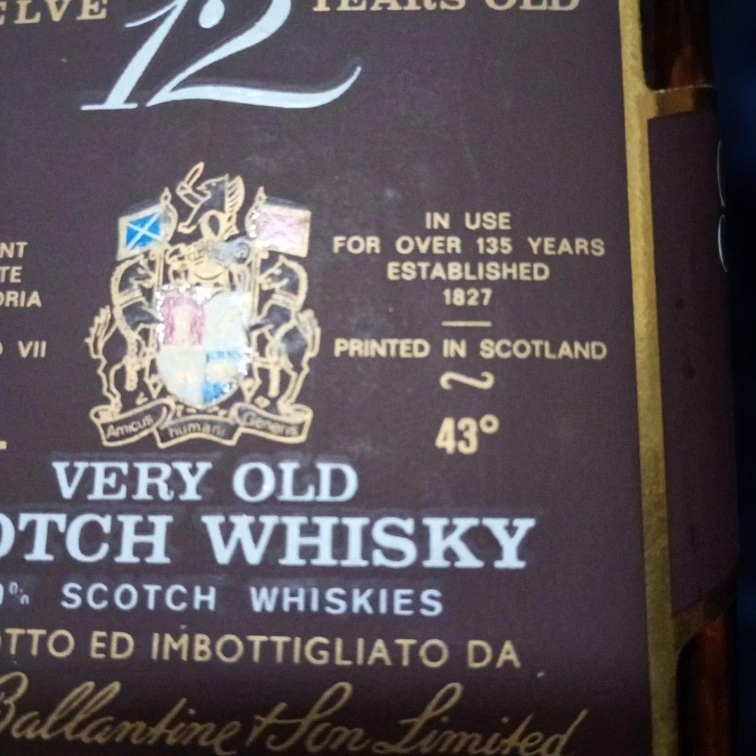 バランタイン12年 赤青旗 未開封 1970年代流通