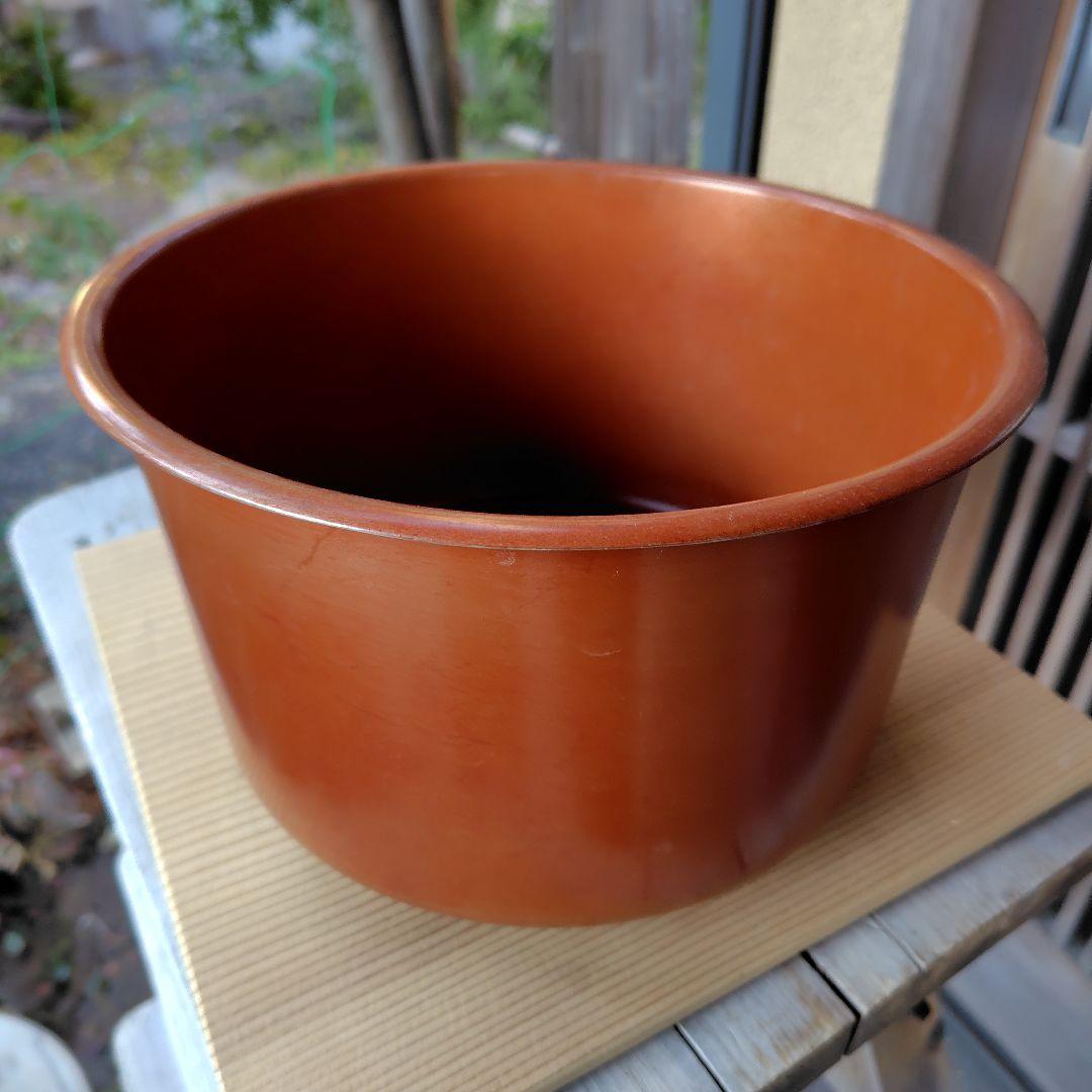 ①骨董　菊螺鈿手焙　火鉢黒漆　清菊真香 インテリア鉢カバー