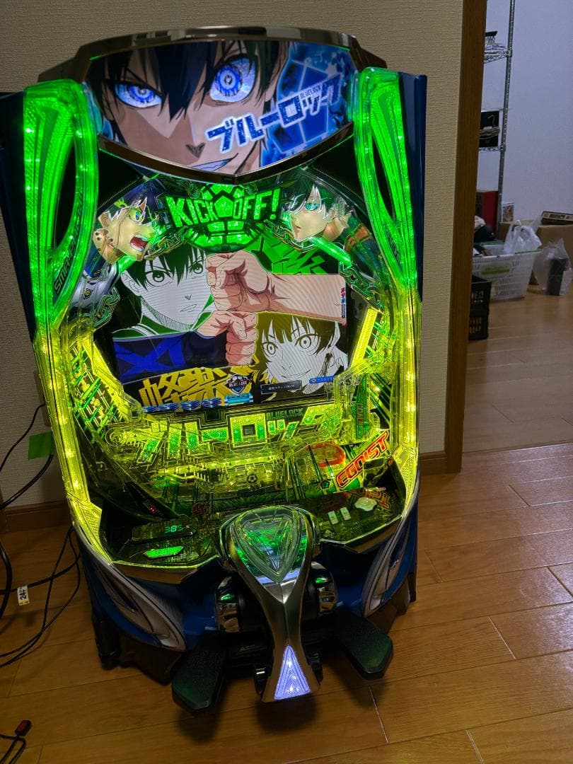 家庭用可 eフィーバーブルーロック 実機 外付け配線・鍵・トランス付