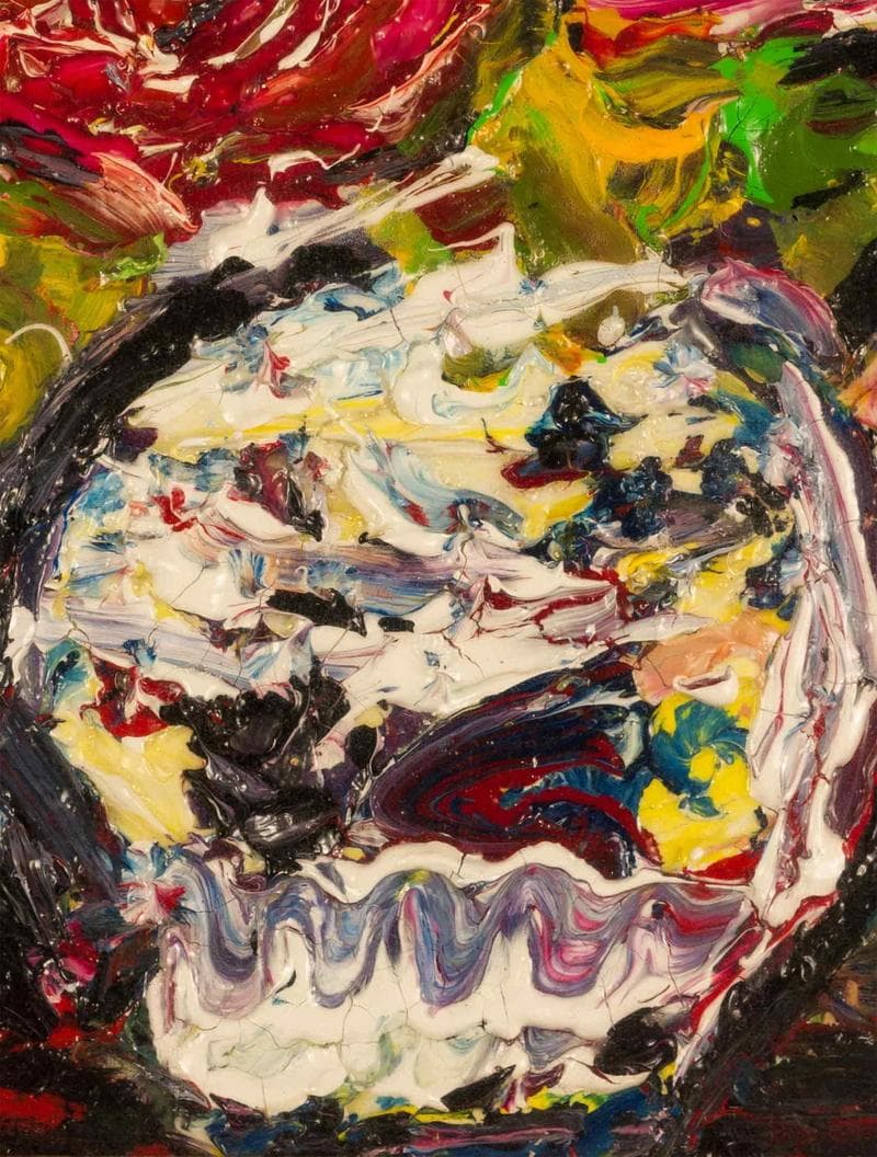 森田茂　油彩　肉筆『牡丹』表サイン　裏サイン　F6号　額装　b634