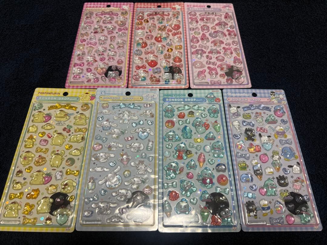 ボンボンドロップシール【正規品】　サンリオ7種類