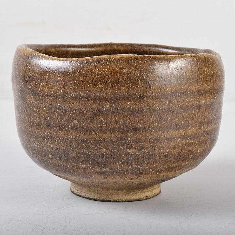 ツッチー一無斎（一ム斎）作蕎麦釉　茶碗　森山歓渓極め箱二重箱　UR8762