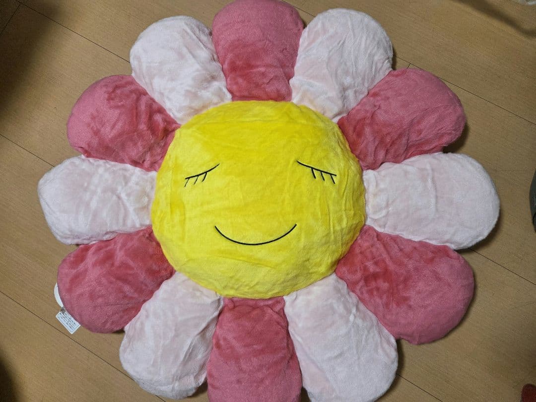 村上隆　約1m　カイカイキキ　お花クッション フラワー　花 ピンク　約1m