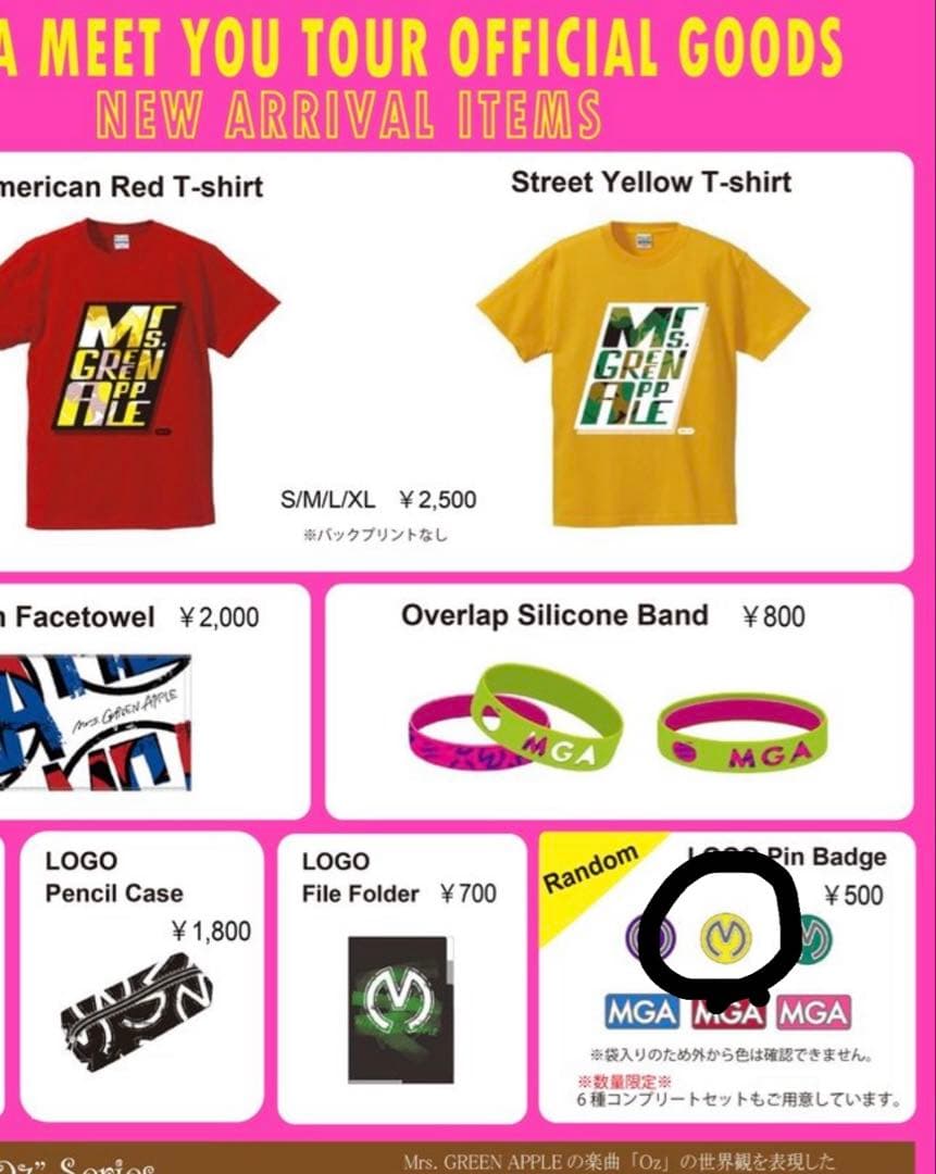 RINGO JAM TOUR東と名と阪ピンズ MEETYOUTOURピンズ黄