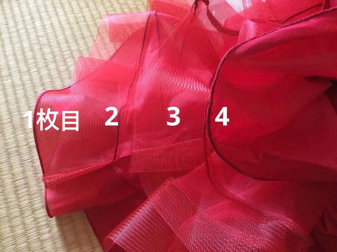 新品　社交ダンス用赤いドレスM〜L