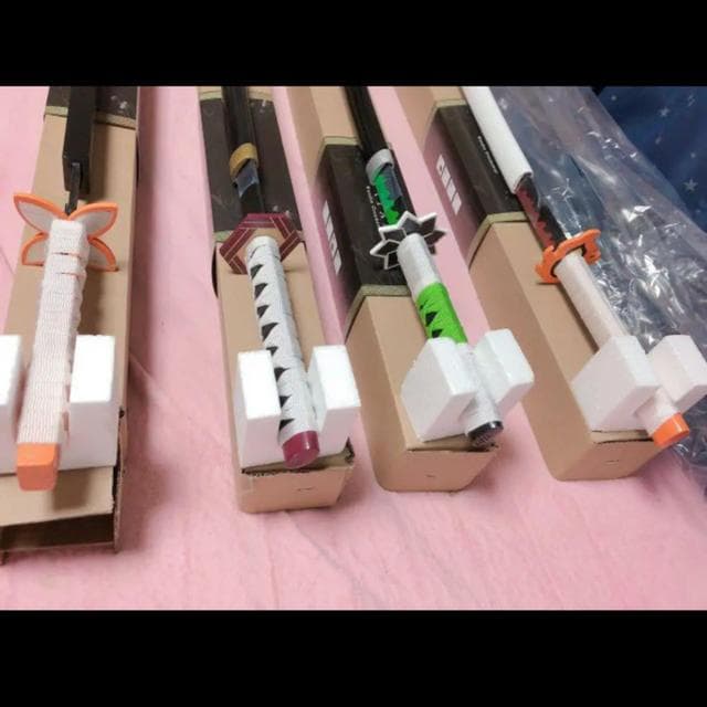 4種20本セット★鬼滅の刃 日輪刀 コスプレ100cm 煉獄 胡蝶 冨岡 不死川