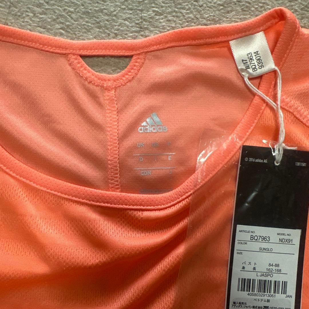 adidas climacool テニスウェア　L コーラルオレンジ