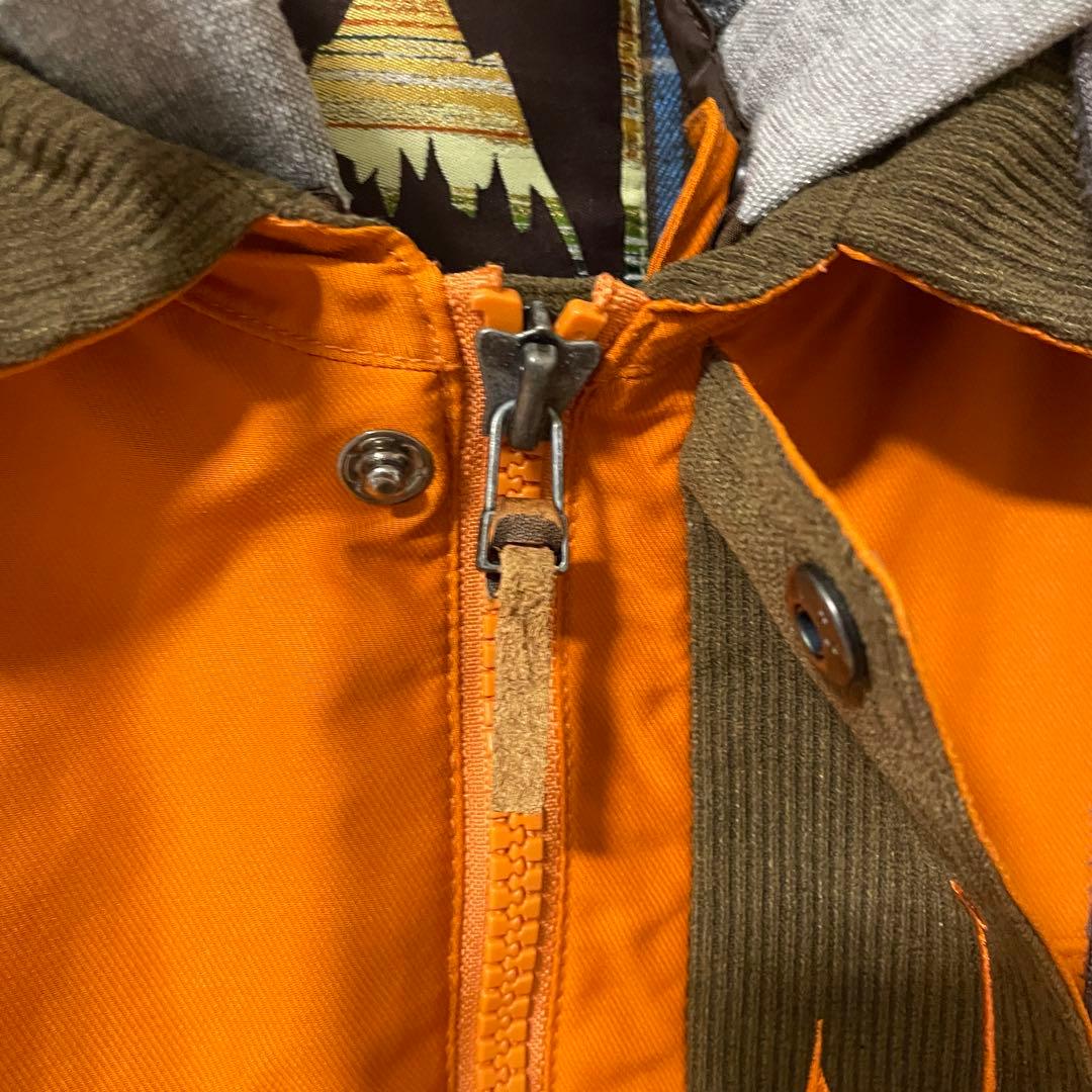 Burtonバートンスキーウェアスノーボードジャケットパーカーフード付きオレンジ