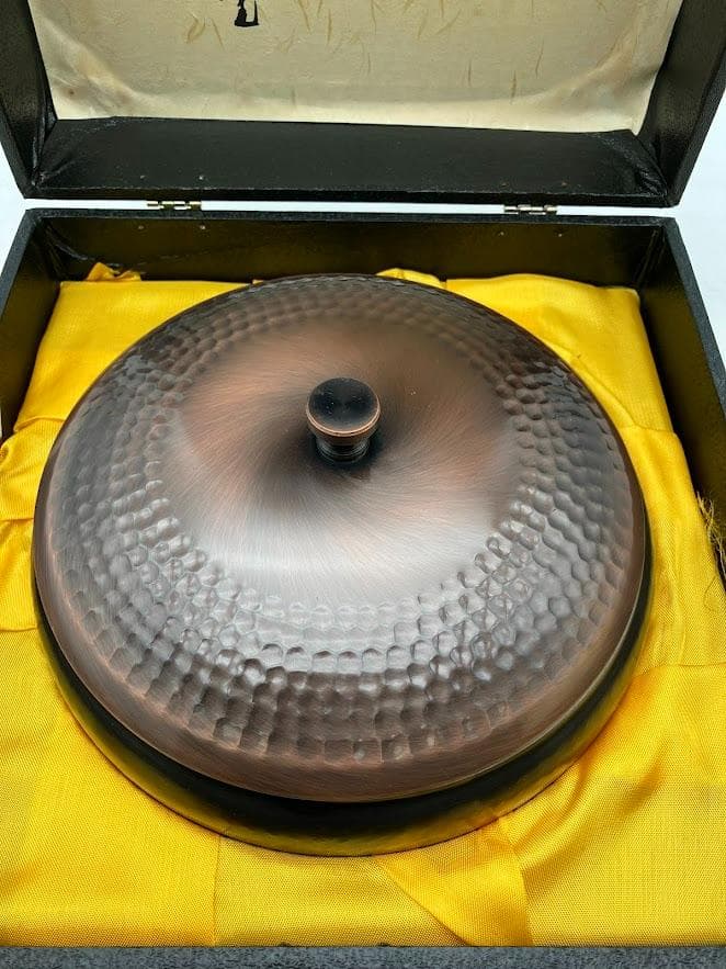 【未使用】純銅製鎚起銅器　杉川堂　菓子入れ