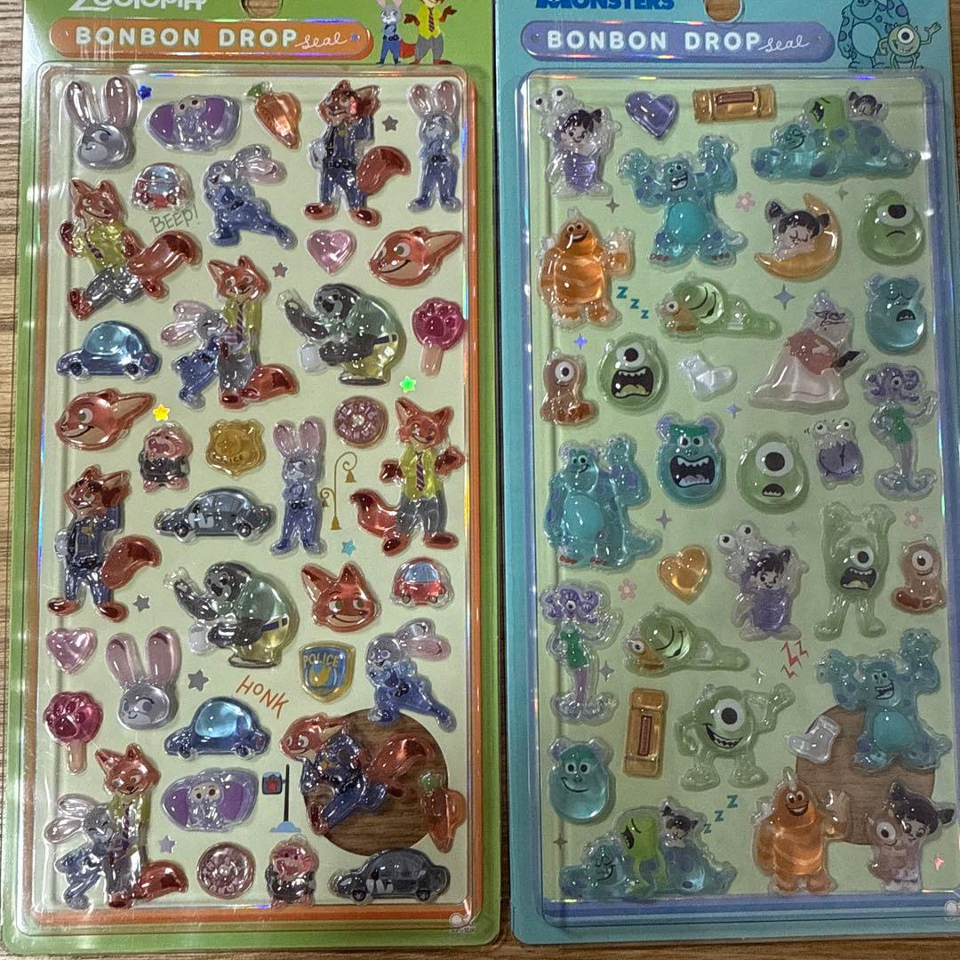 正規品 8種セット ディズニー ボンボンドロップシール コンプリート