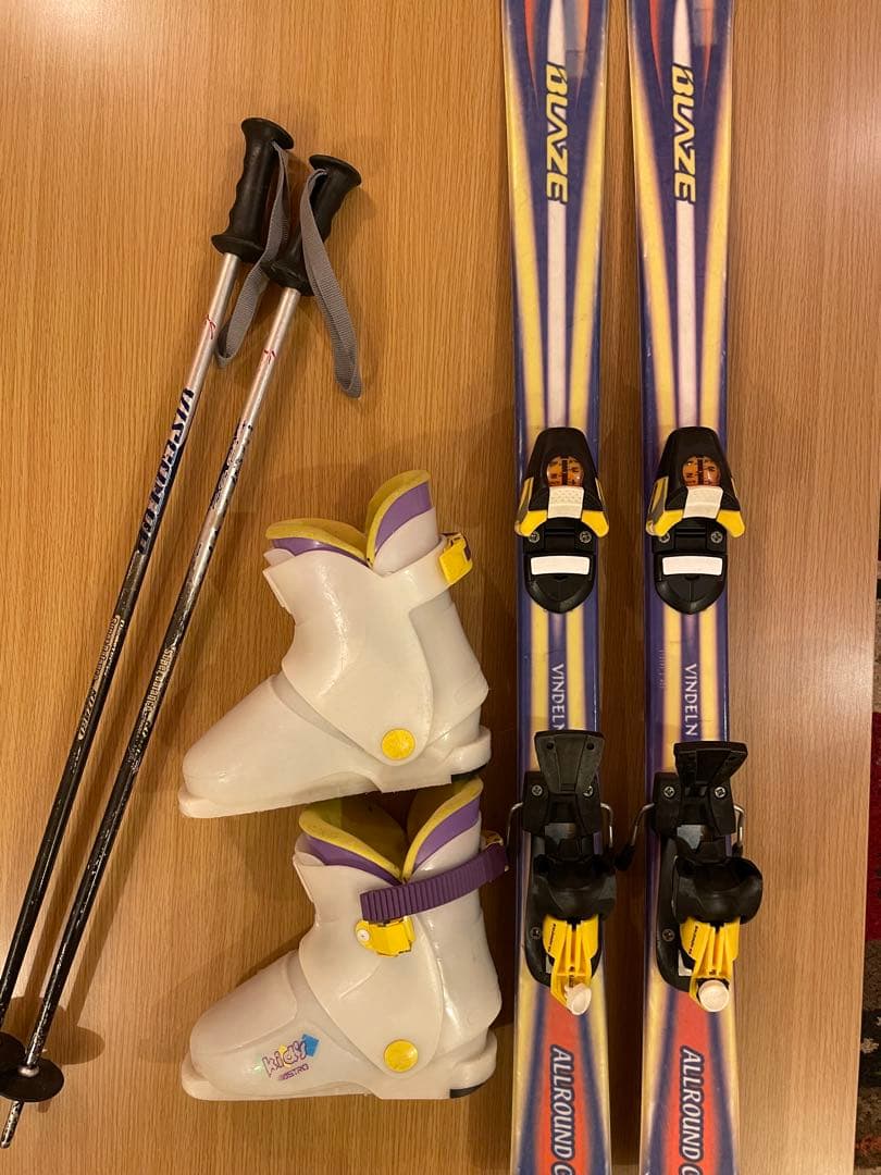 子供用スキー2セットまとめ 板116/108 ブーツ付き