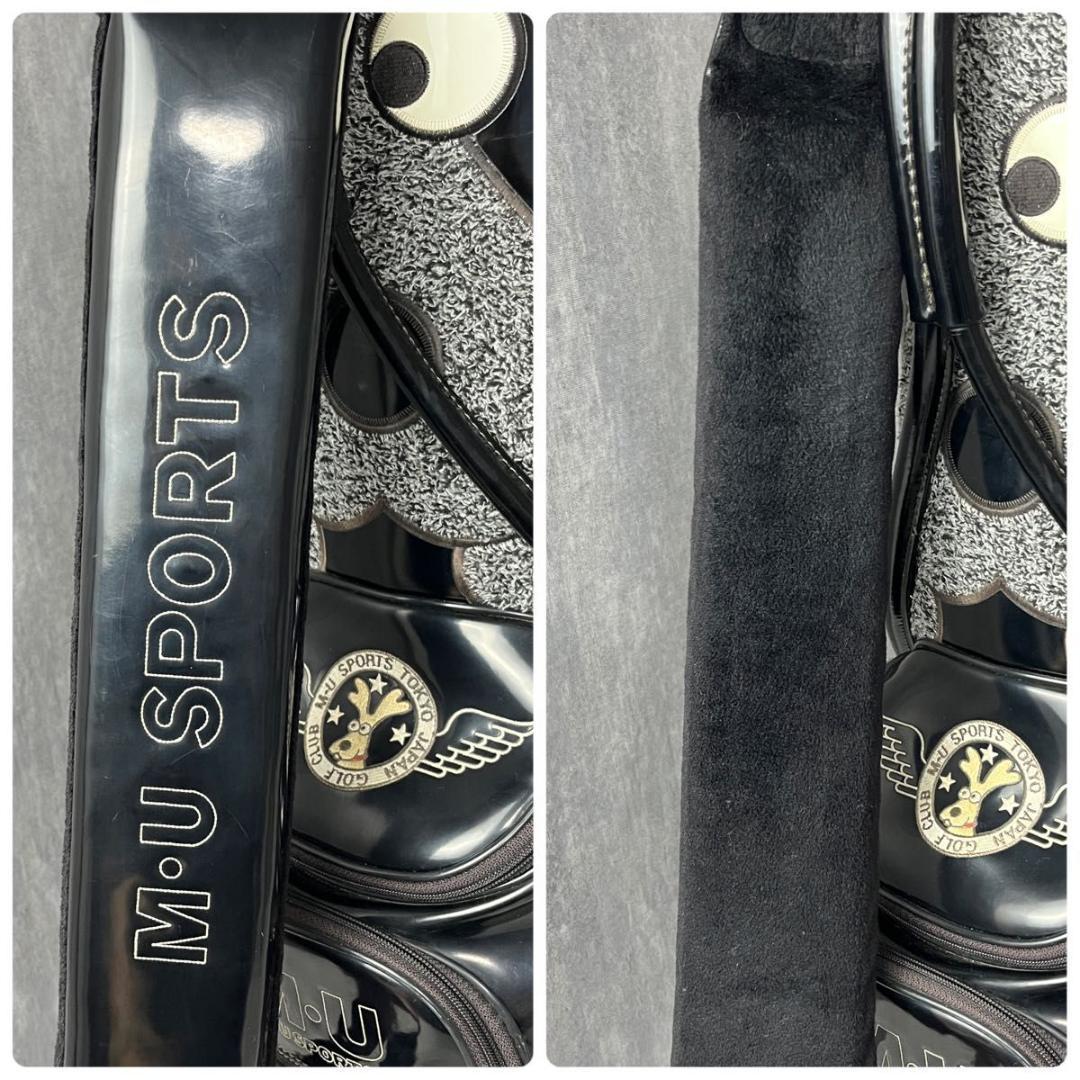 希少 ミエコウエサコ キャディバッグ エナメル キャスター付 刺繍 ゴルフ 廃盤