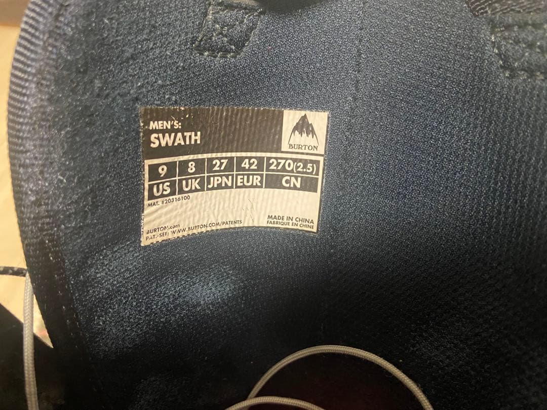 Burton SWATH 27cm スノーボード　バートン スワス　ブーツ