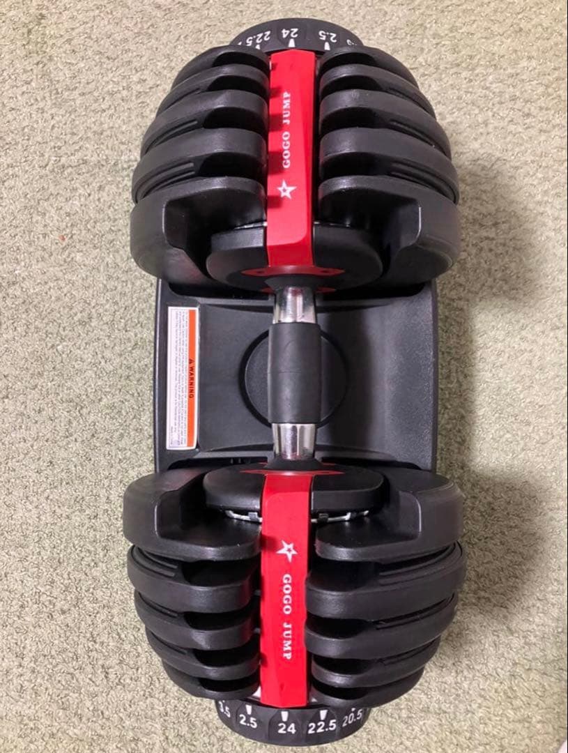送料込♪美品！最大2.5kg-24kg可変式 ダンベル ダイヤル式♪A