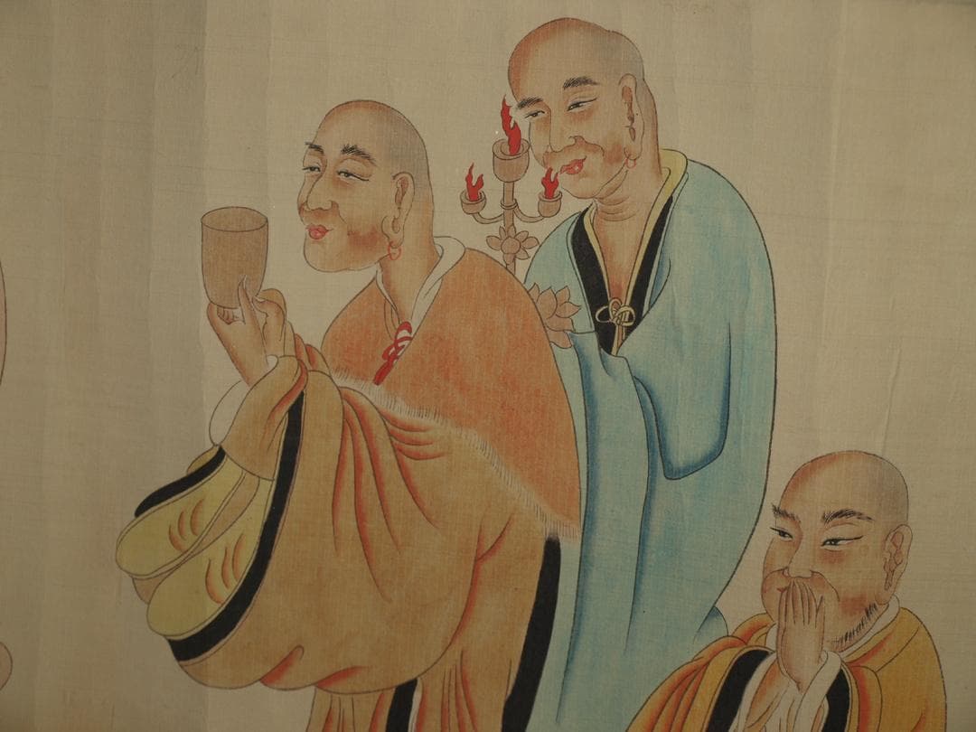 民間仕入れ品　中国唐時代の絵　激安骨董品　肉筆保証 BD411A3-3