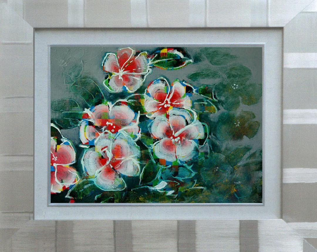 油絵 菅家令子 絵 絵画 インテリア F4-091216 花