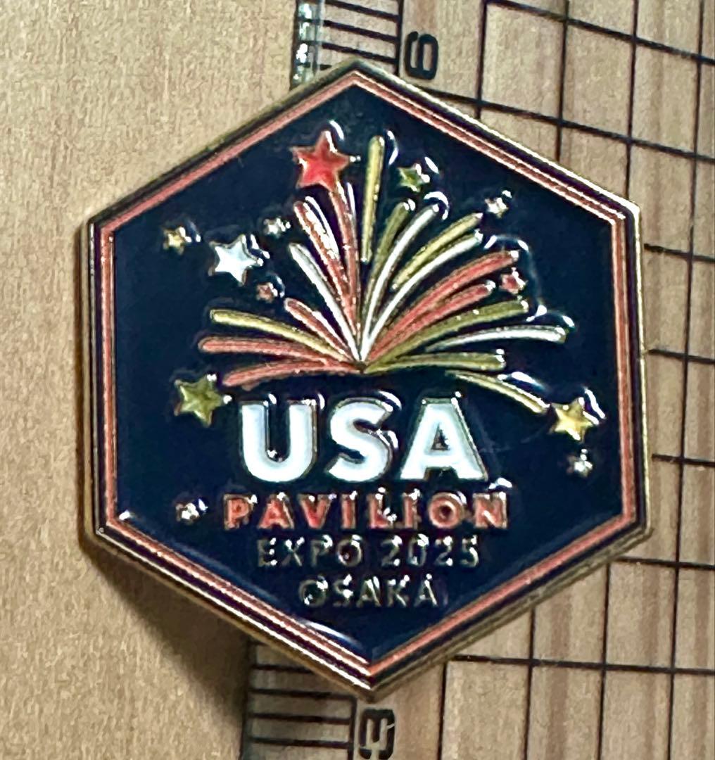 【激レア非売品】USA 万博アメリカパビリオン2025 独立記念日ピン