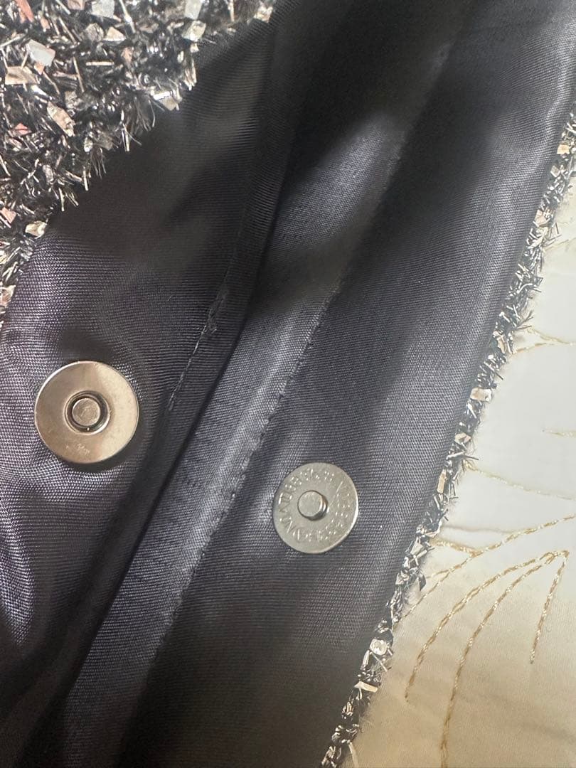 CHANELノベルティ☆スパンコールトートバッグ新品未使用シルバーダーク黒グレー