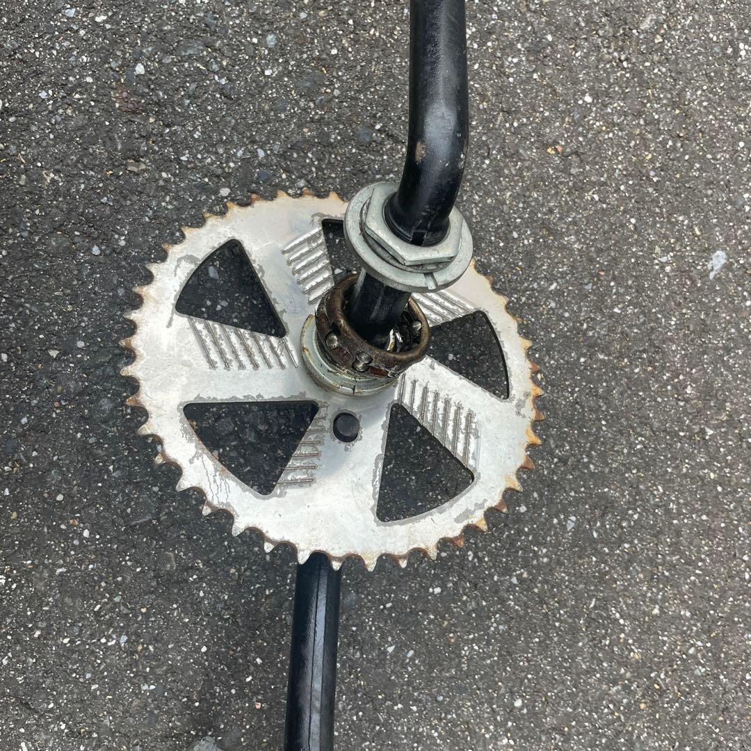 OLD BMX 1ピースクランクセット フラットペダル付き ブラック