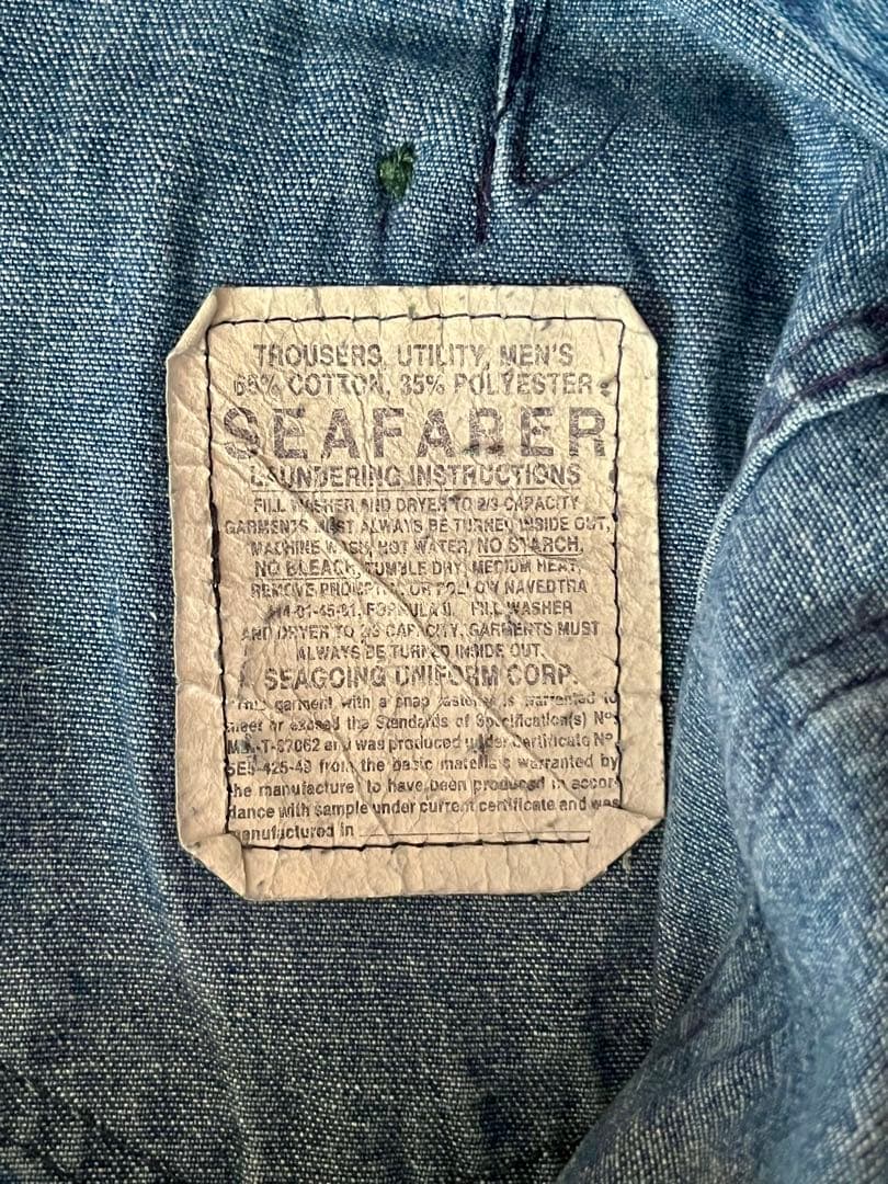 80's SEAFARER セーラー・デニム PX品U.S.NAVY ステンシル