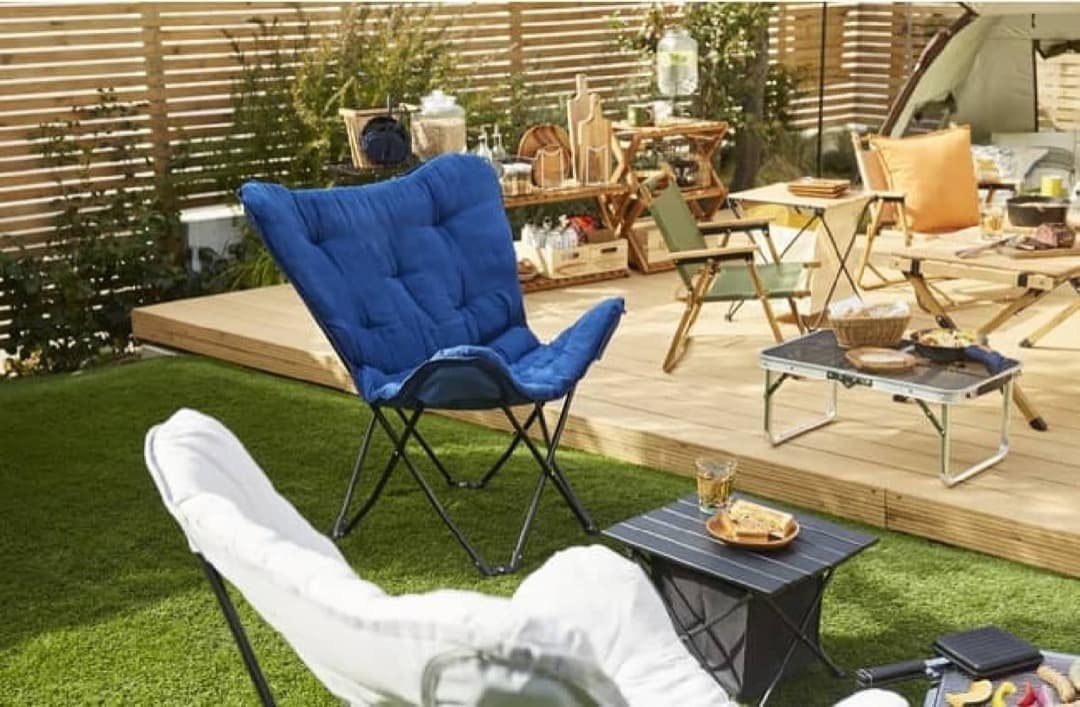 M*o様 新品ニトリ洗える＆はっ水 バタフライチェア オットマン スツール 2点