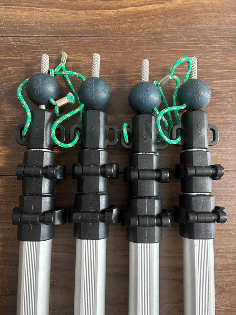 LOGOS システムロックポール230cm 4本セット　タープポール　ロゴス