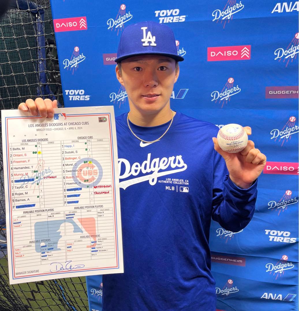 No.5 鈴木誠也　実使用　ラインナップカード　サイン　検) tシャツ　大谷翔平