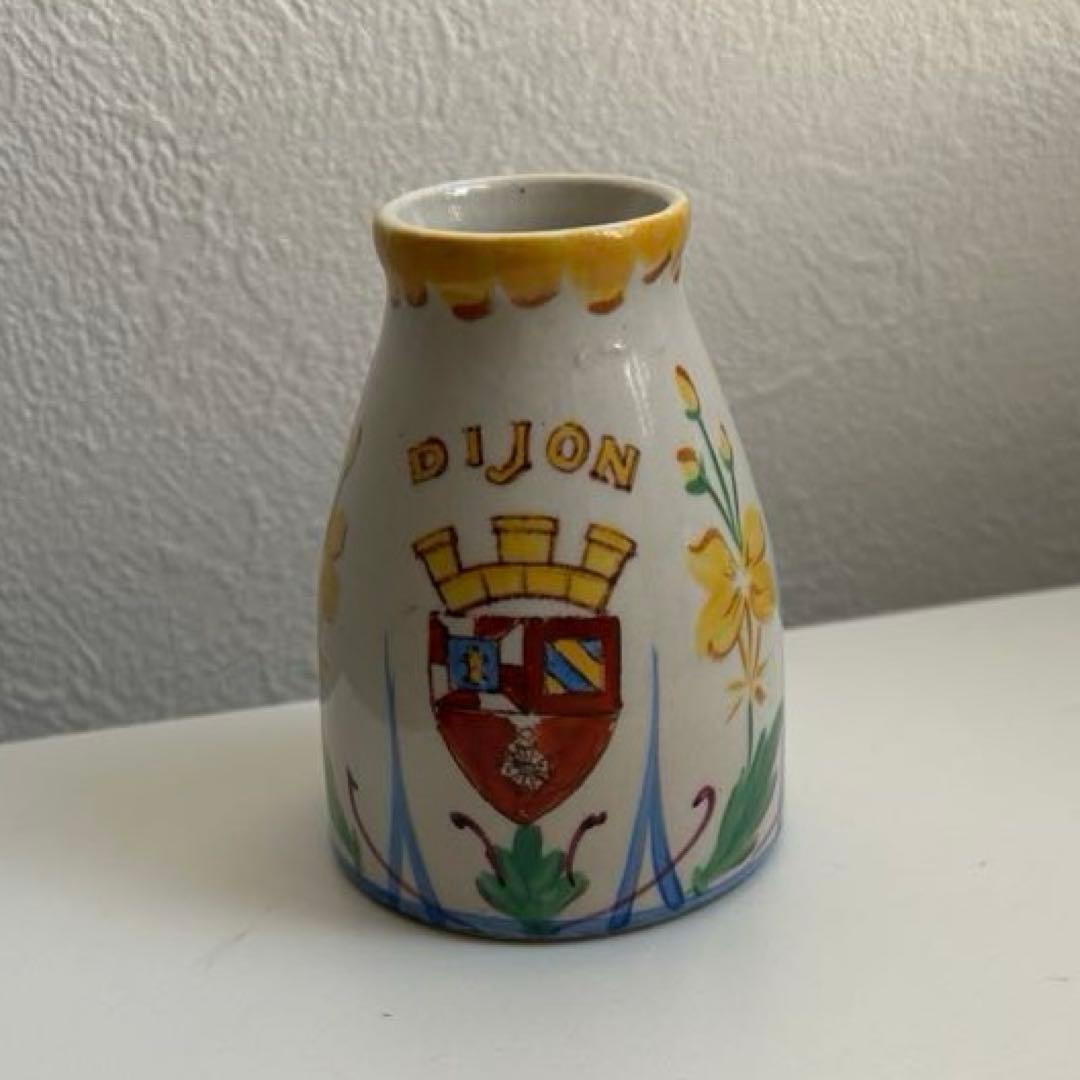 Mustard pot 花柄のマスタードポット　ディジョン　DIJON