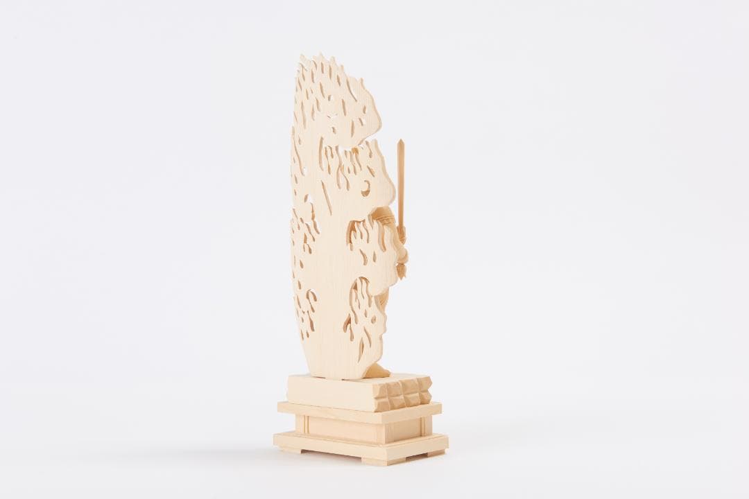 桧　立不動明王　30ｃｍ #021