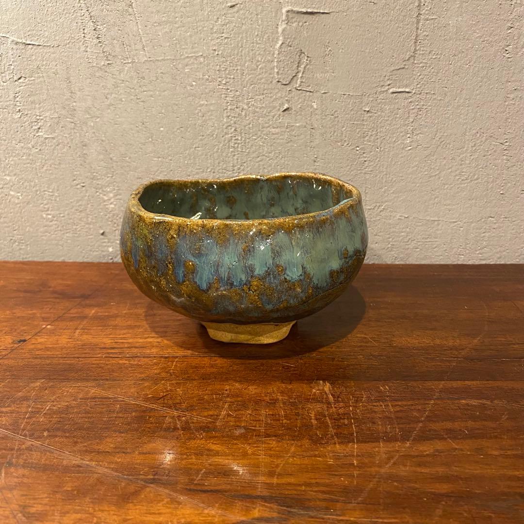 出雲楽山焼き 抹茶碗 釉薬 骨董品 コレクション 古美術 時代物