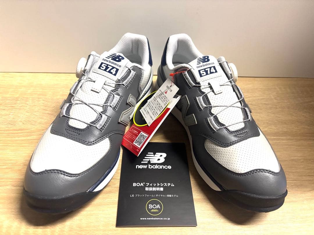 未使用 27cm 2E ニューバランスゴルフシューズUG574BJ4 グレー