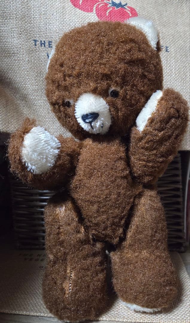 DDRベア　ポンチ目　アンティークテディベア