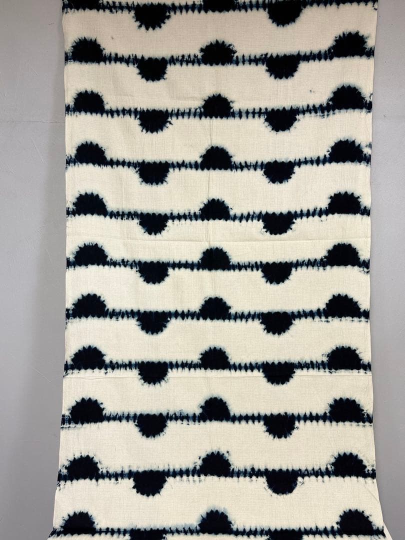 N5「片野絞り」民藝 藍染絞り職人 片野かほり 藍染絞り布 国展 出品作品