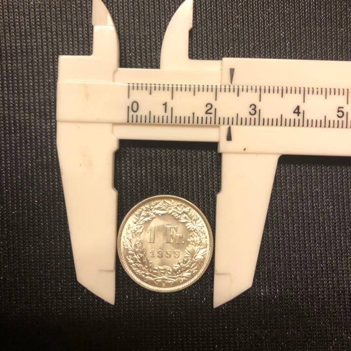 スイス連邦  １フラン銀貨  ヘルベティア立像  １９５９