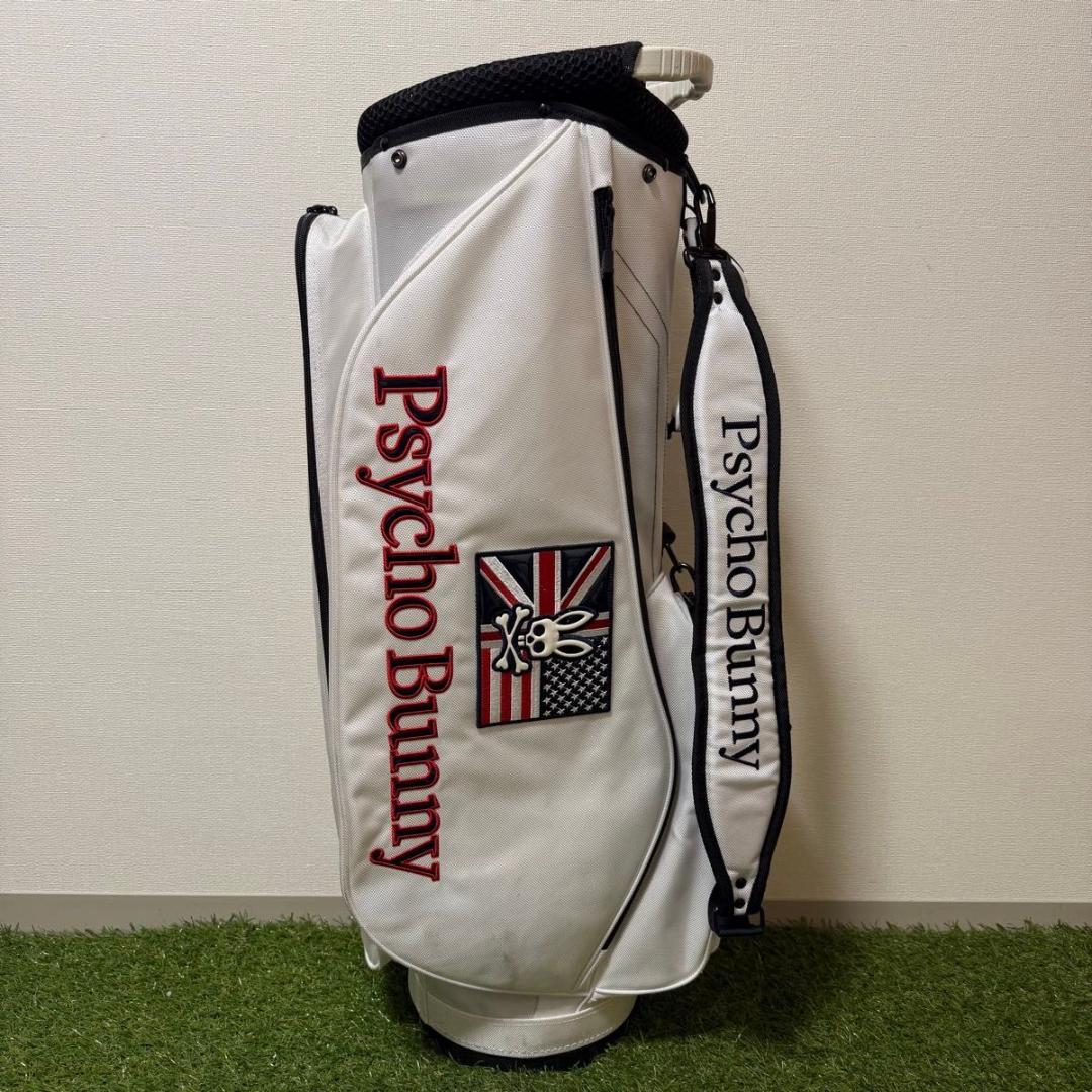 PsychoBunny サイコバニー キャディバッグ 美品 ホワイト系 軽量