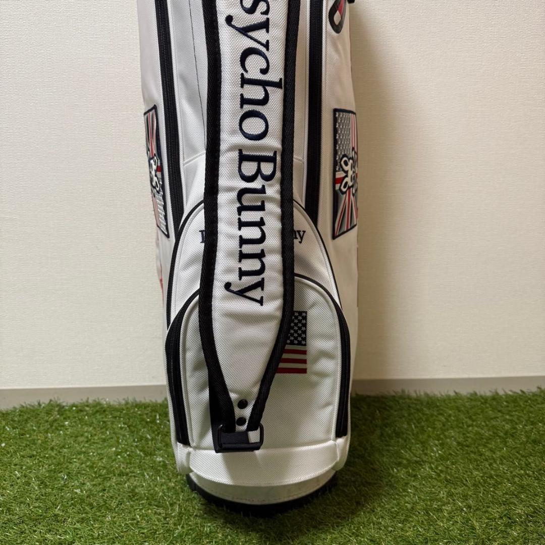 PsychoBunny サイコバニー キャディバッグ 美品 ホワイト系 軽量