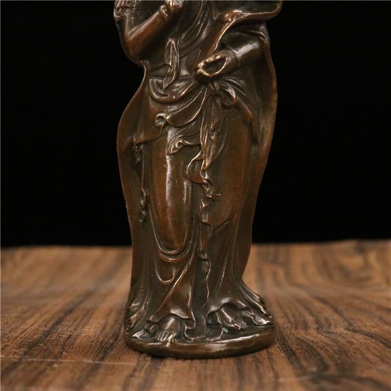 仏教美術 仏像 観世音菩薩像 小仏像 銅製 銅器