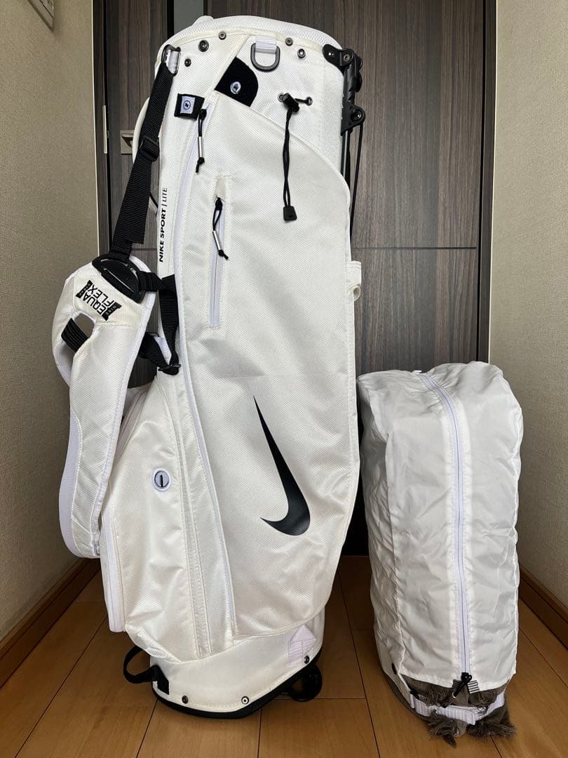 超美品希少ナイキ NIKE スタンド型キャディバッグ　軽量　スポーツライト　白