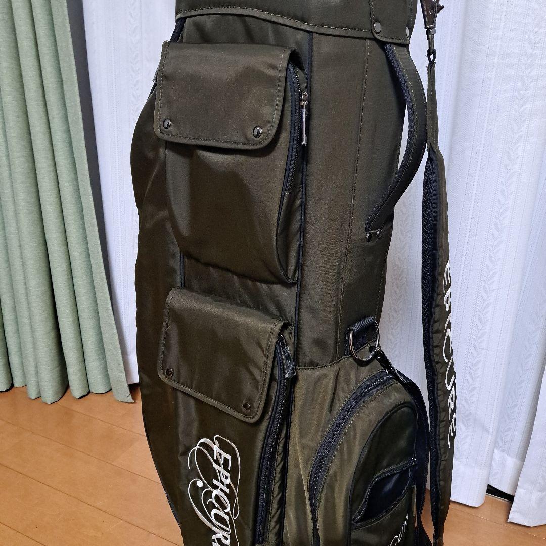 エピキュールキャディバッグ。フード付き、新品ネームプレート付き、9インチ。美品！