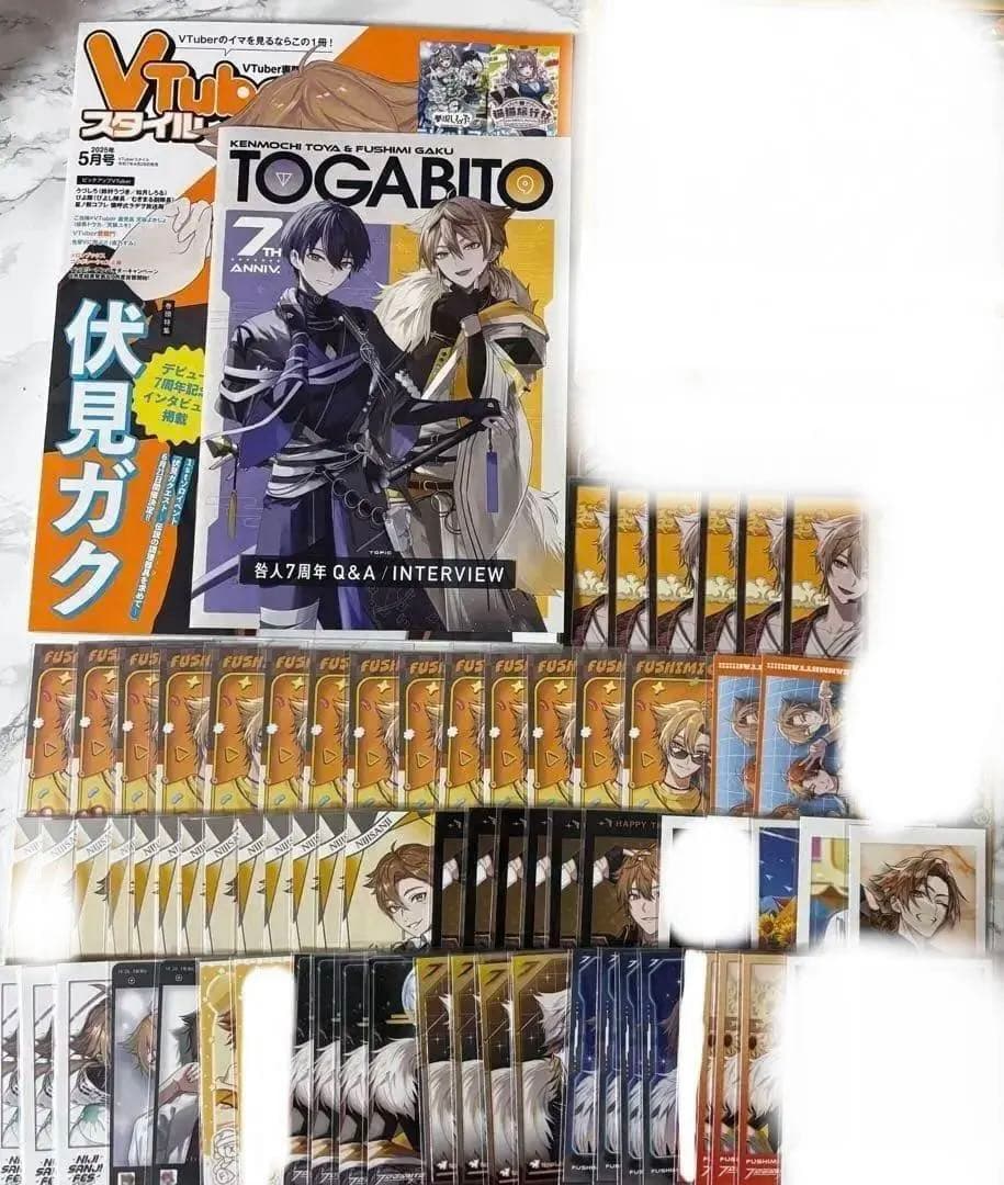 にじさんじ 伏見ガク アクリルスタンド 缶バッジ チェキ風カード